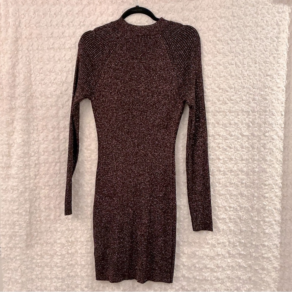 Never Worn Metallic Brown Fitted Dress